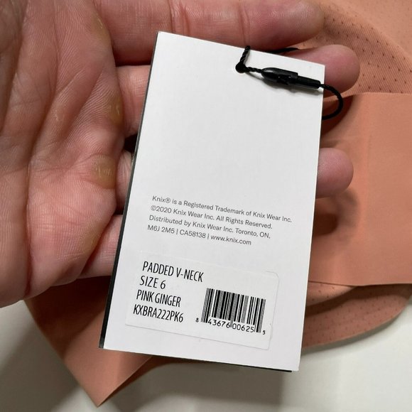 Knix Pink Ginger Padded V Neck Wireless Bra - Picture 6 of 7